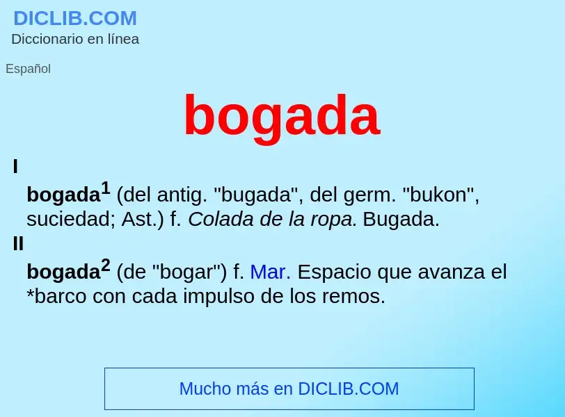 Was ist bogada - Definition