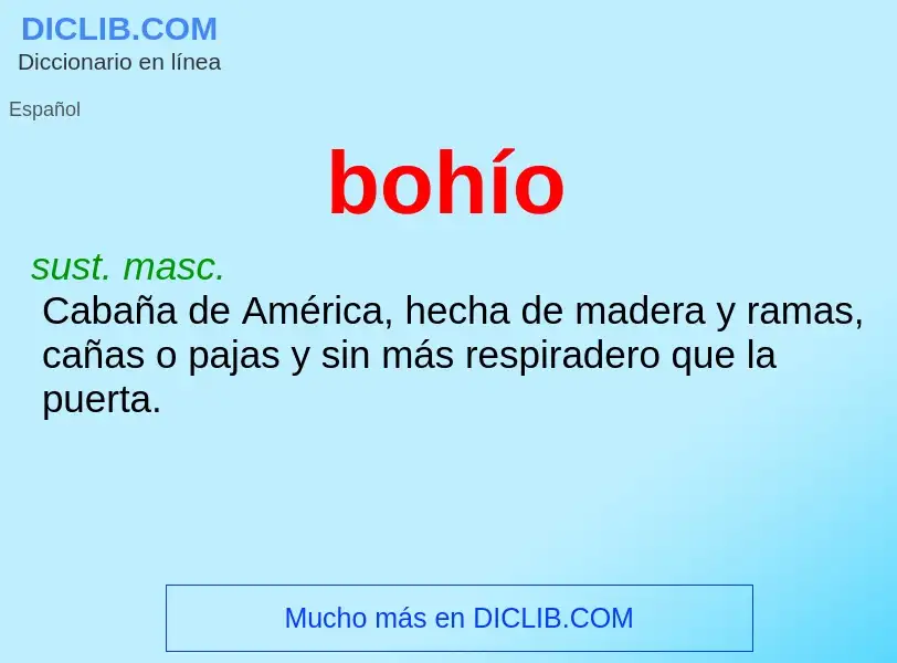 Wat is bohío - definition