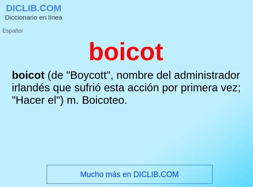 What is boicot - definition