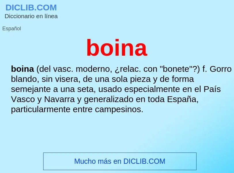 Was ist boina - Definition