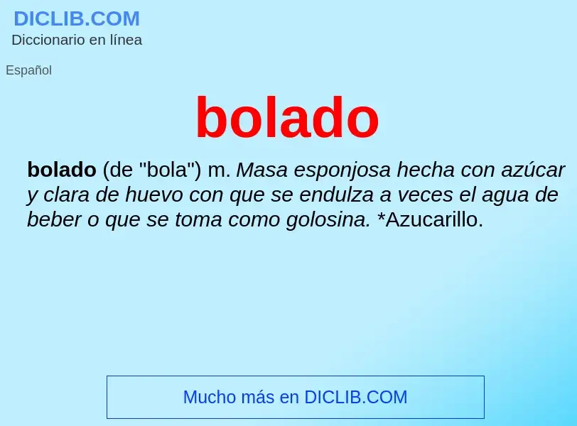 What is bolado - definition