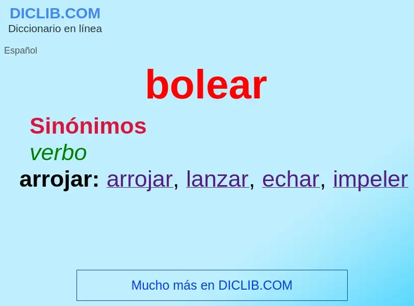 Wat is bolear - definition