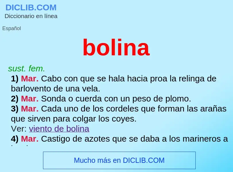 Wat is bolina - definition