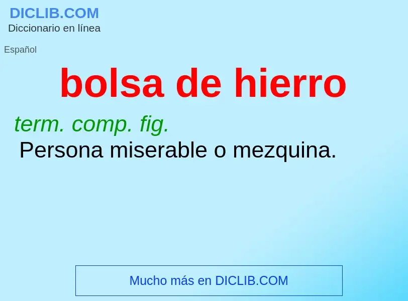 What is bolsa de hierro - definition