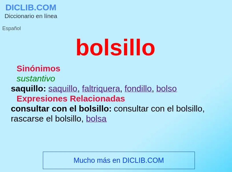 What is bolsillo - definition