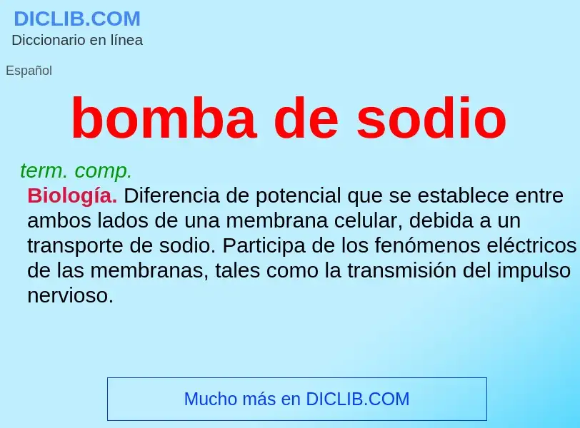 What is bomba de sodio - definition