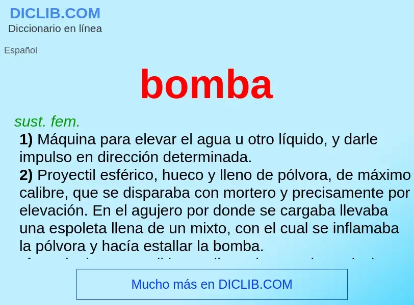 What is bomba - meaning and definition