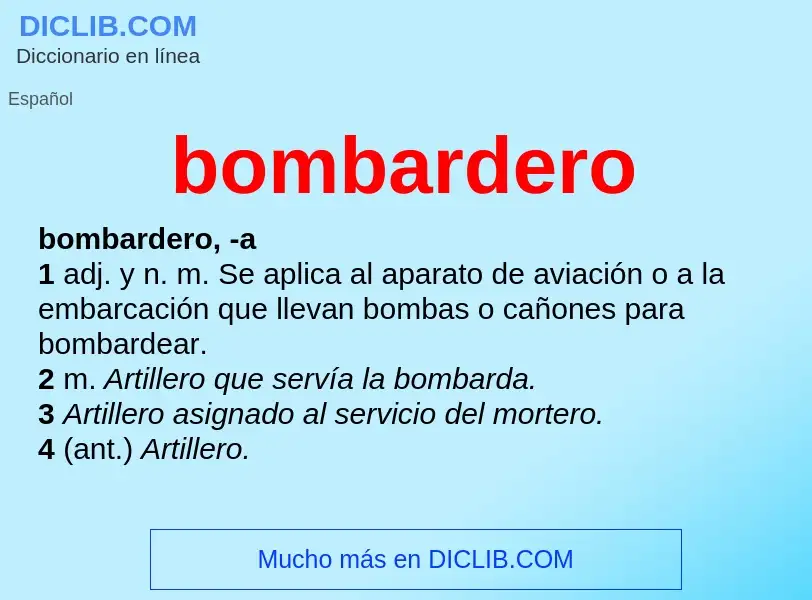 What is bombardero - definition