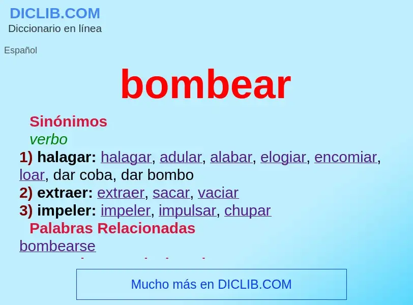 ¿Qué es bombear? - significado y definición