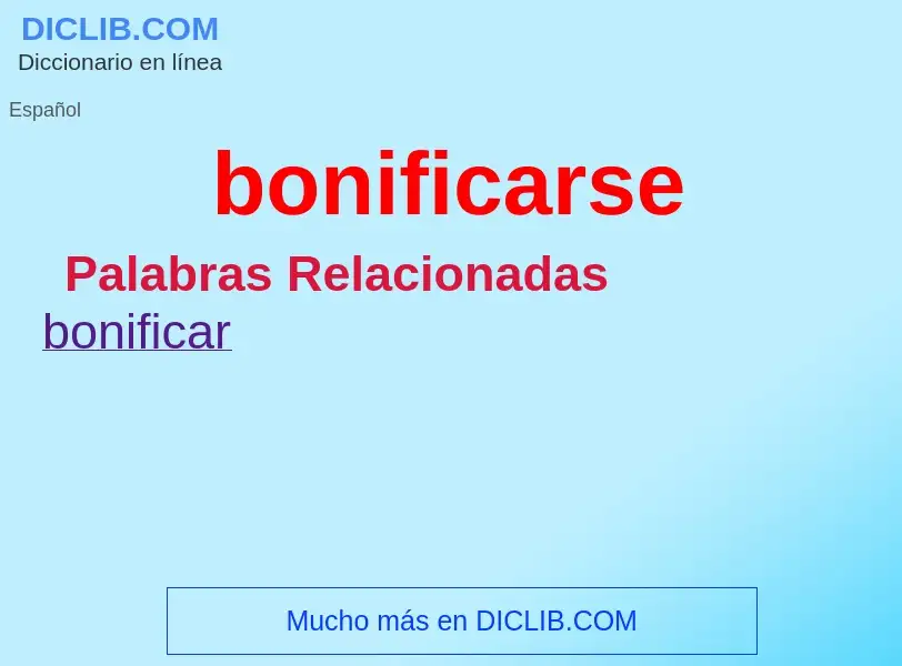 ¿Qué es bonificarse? - significado y definición