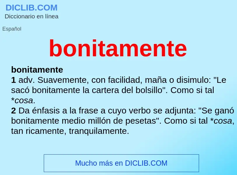 What is bonitamente - definition