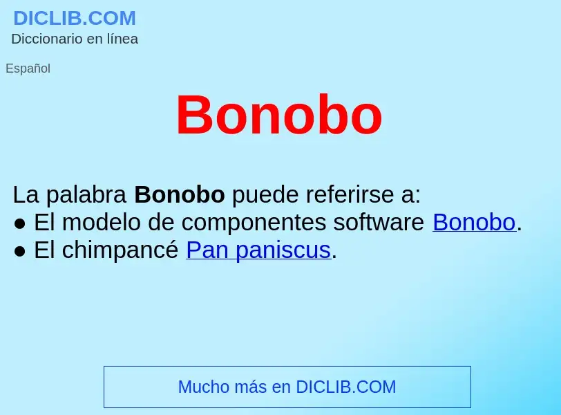 Wat is Bonobo  - definition