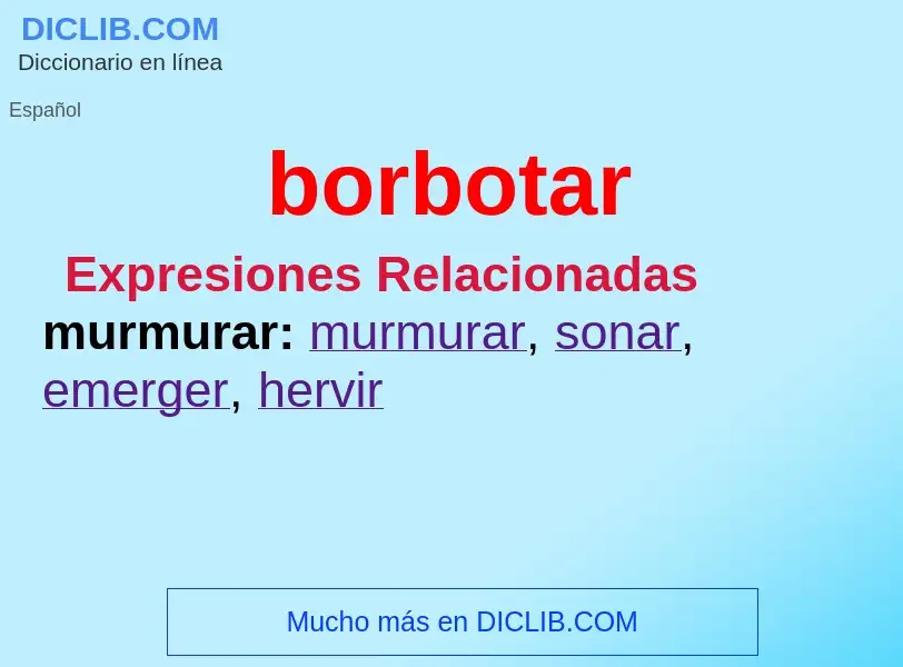 What is borbotar - definition