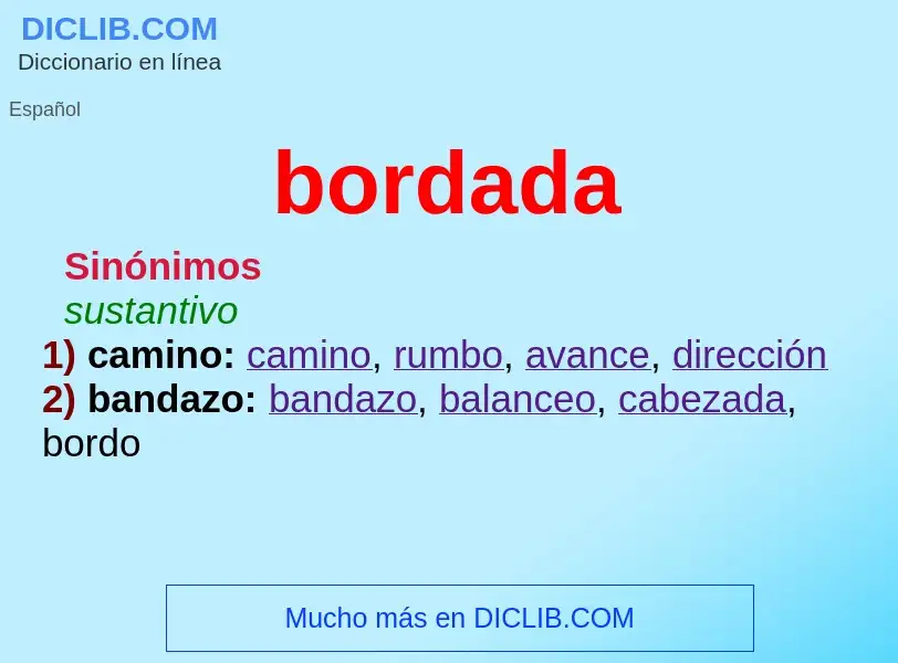 What is bordada - definition