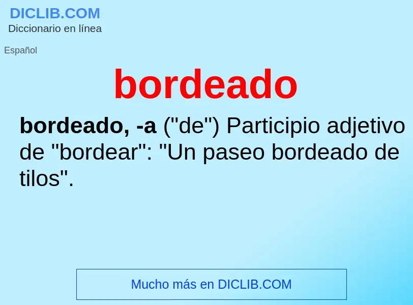 ¿Qué es bordeado? - significado y definición