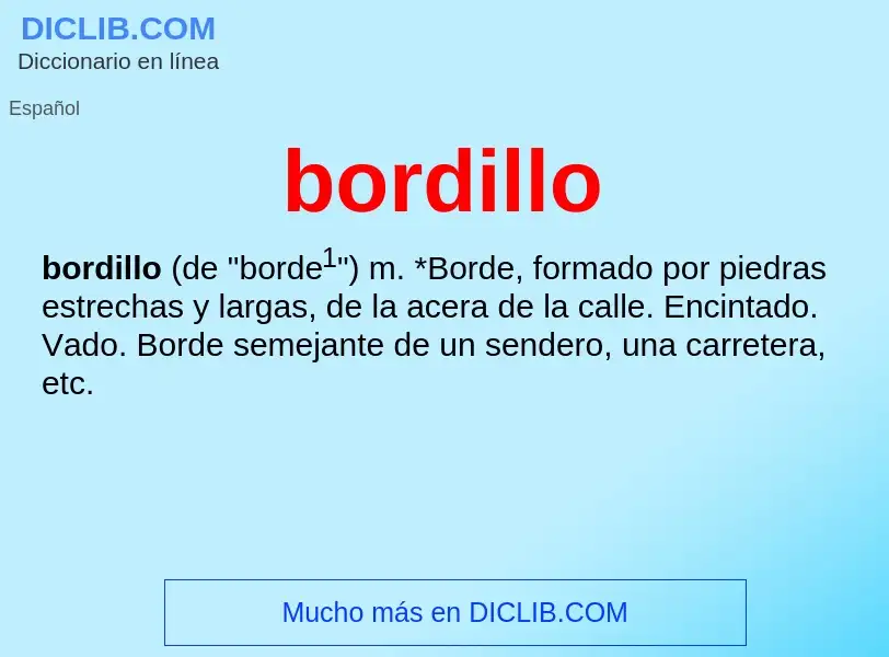 Wat is bordillo - definition