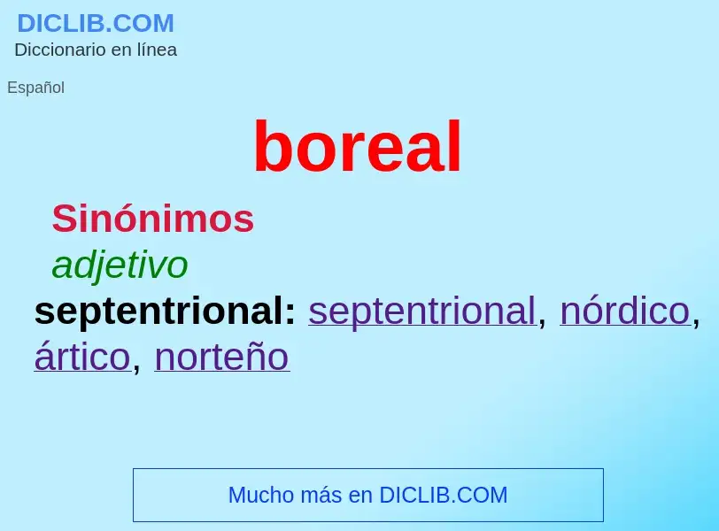 Was ist boreal - Definition