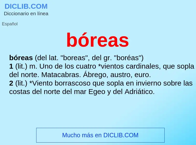 O que é bóreas - definição, significado, conceito