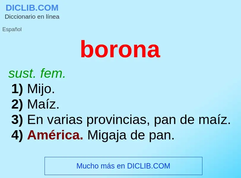 What is borona - definition