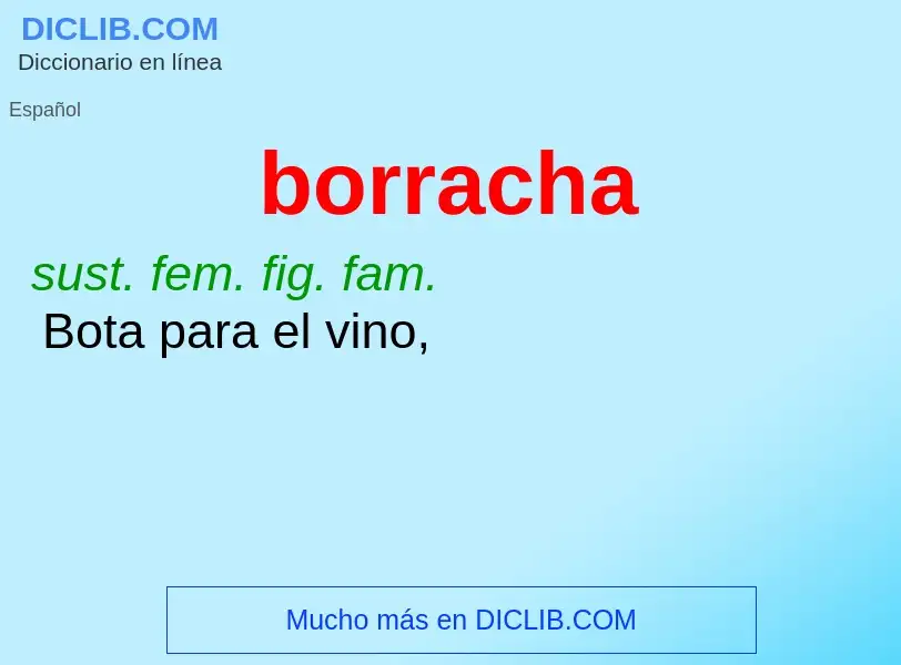 What is borracha - definition