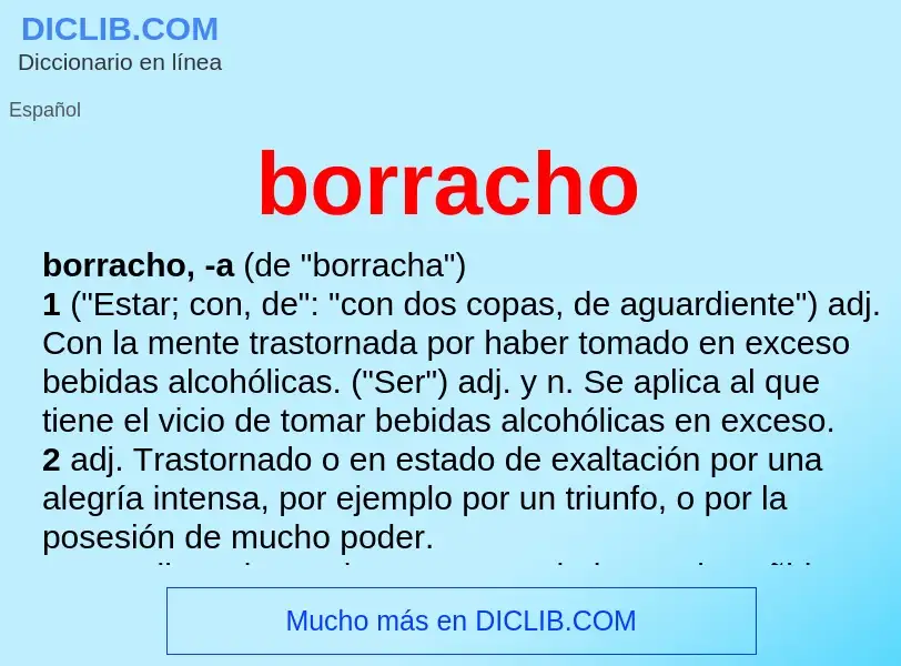 Was ist borracho - Definition