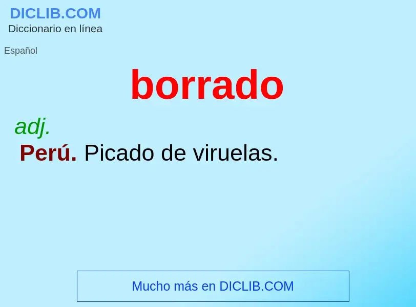 What is borrado - definition