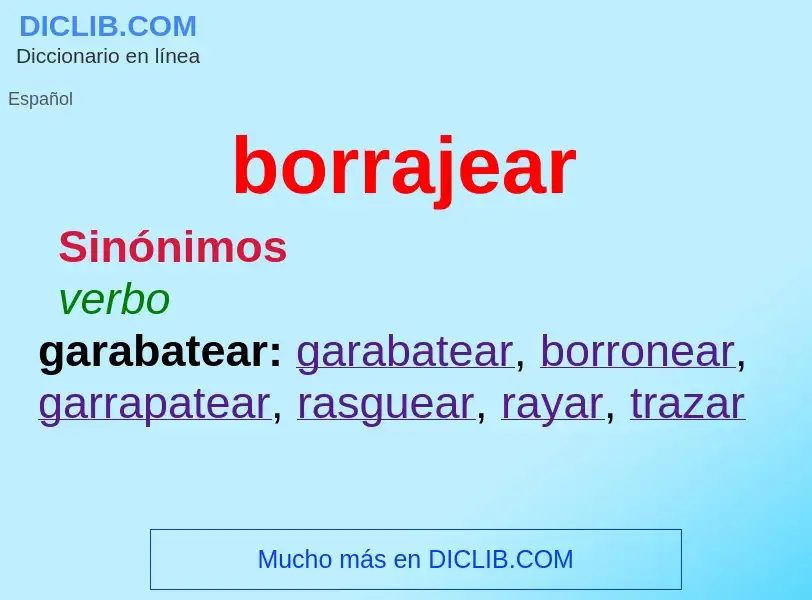 Wat is borrajear - definition