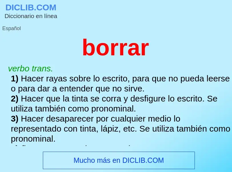 What is borrar - definition