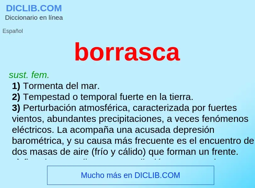 O que é borrasca - definição, significado, conceito