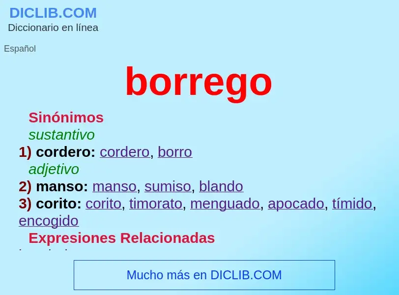 Wat is borrego - definition