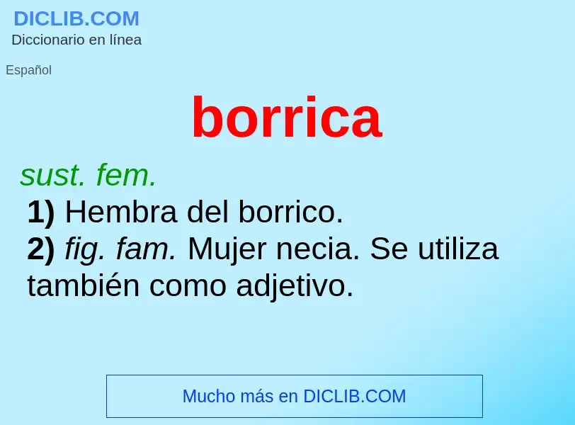 Was ist borrica - Definition