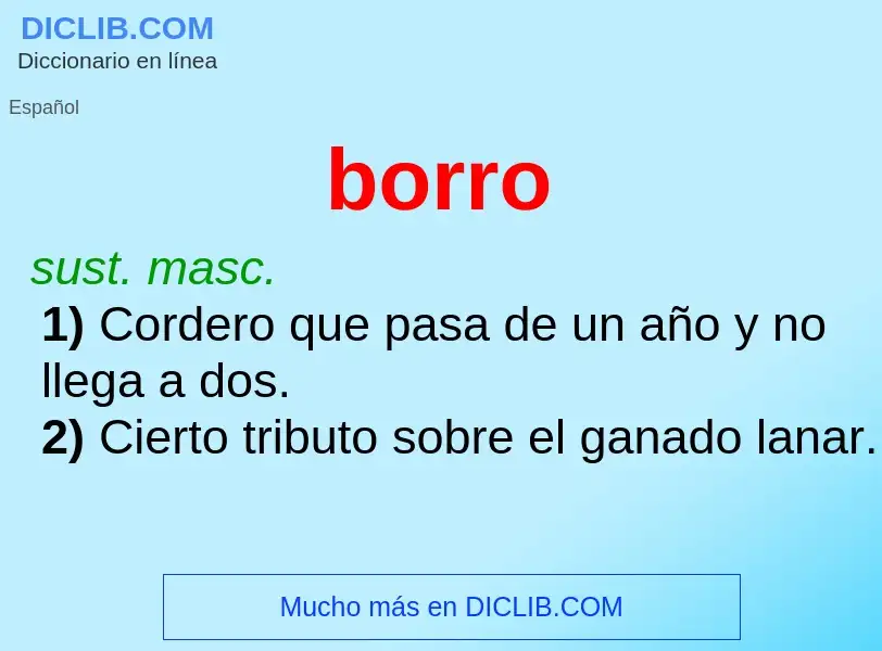 What is borro - meaning and definition