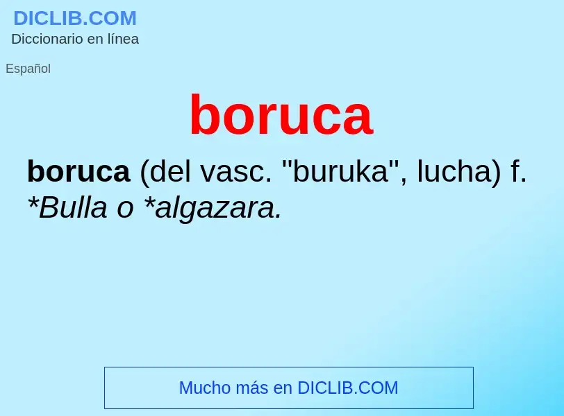 What is boruca - meaning and definition