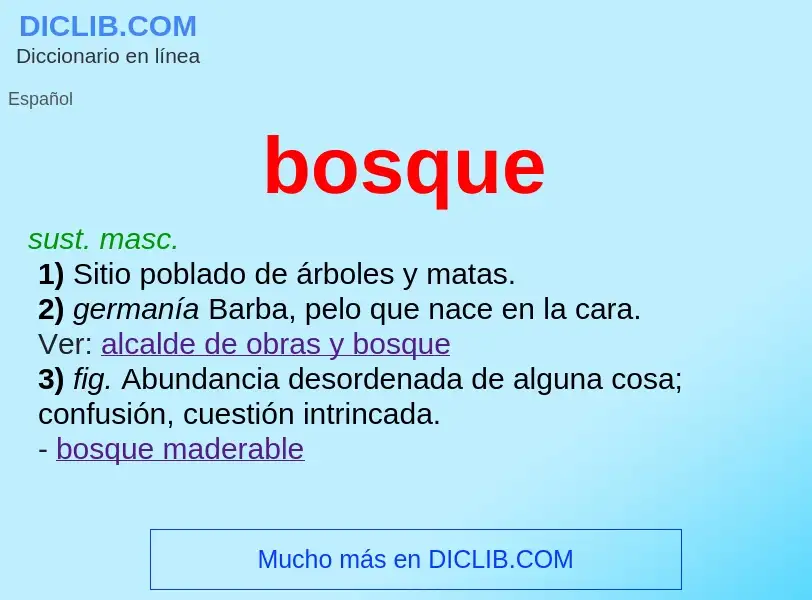 ¿Qué es bosque? - significado y definición