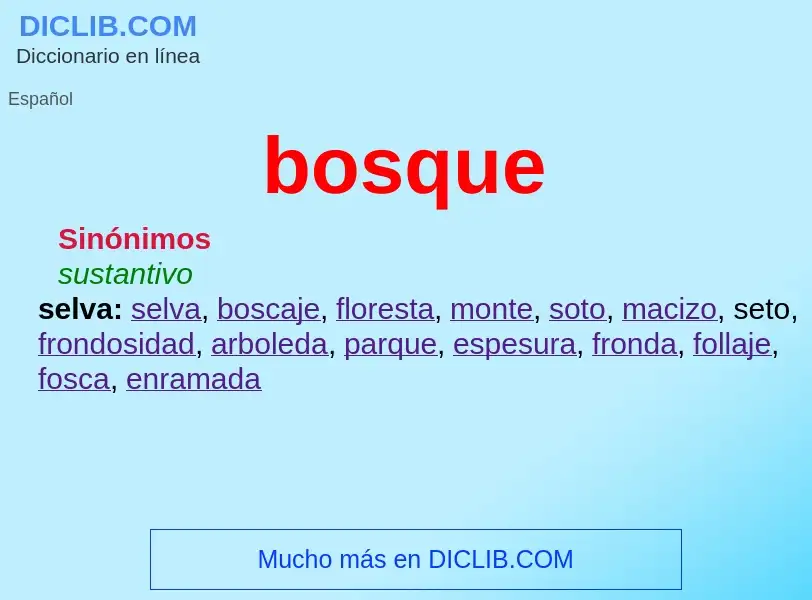 What is bosque - definition