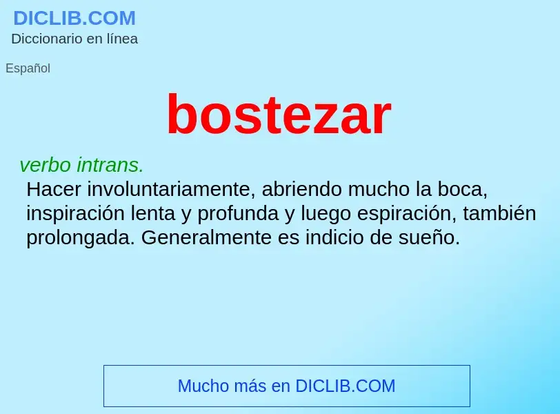 What is bostezar - definition