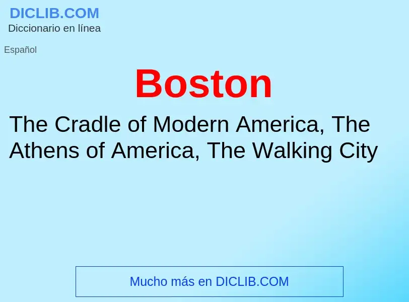 ¿Qué es Boston? - significado y definición