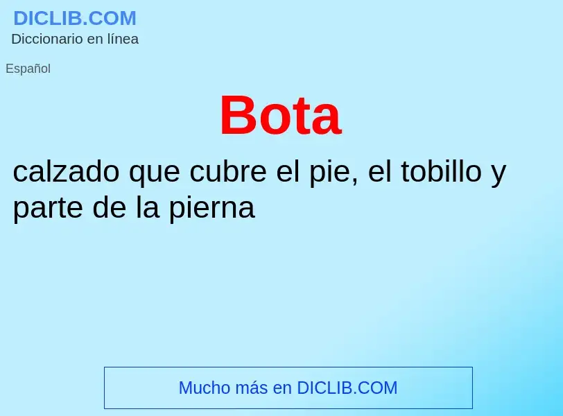 O que é Bota - definição, significado, conceito