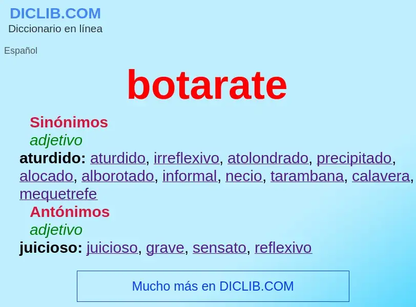 Wat is botarate - definition