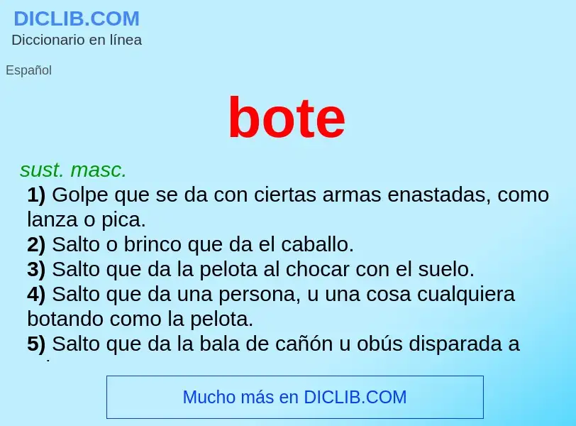 O que é bote - definição, significado, conceito