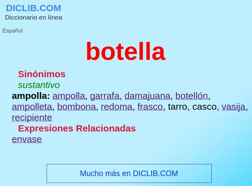 ¿Qué es botella? - significado y definición