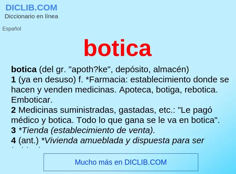 What is botica - definition