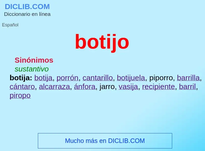 What is botijo - definition