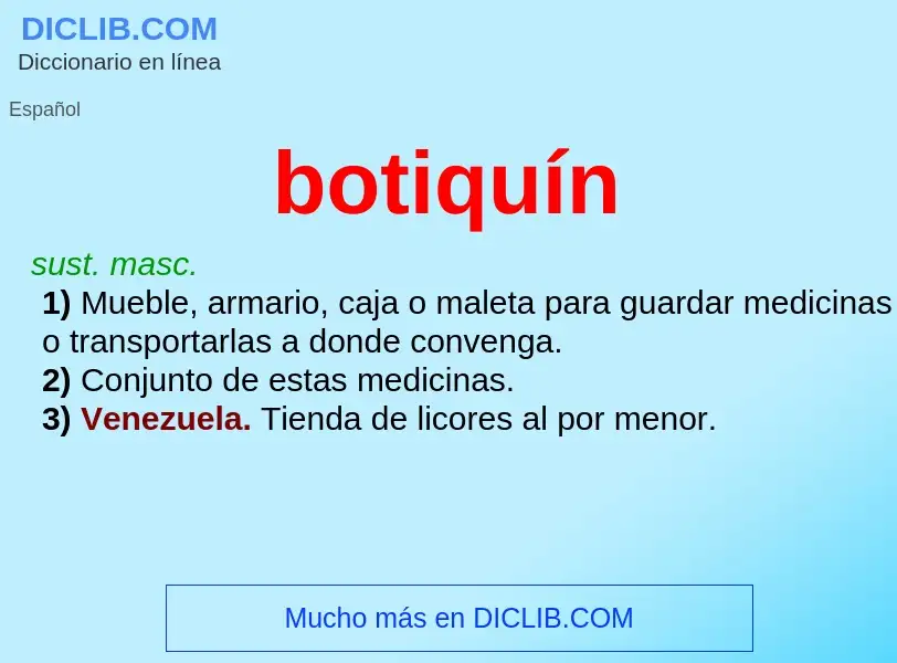 What is botiquín - meaning and definition