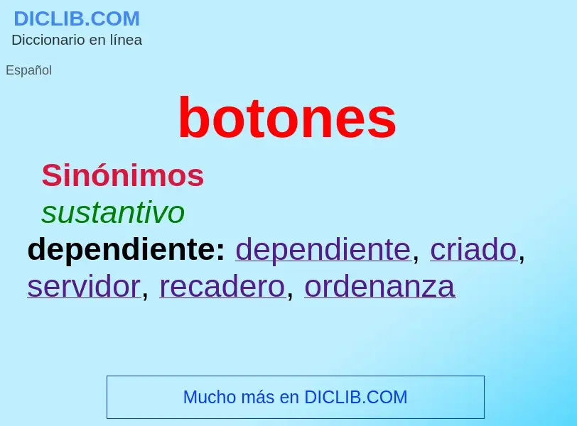 O que é botones - definição, significado, conceito