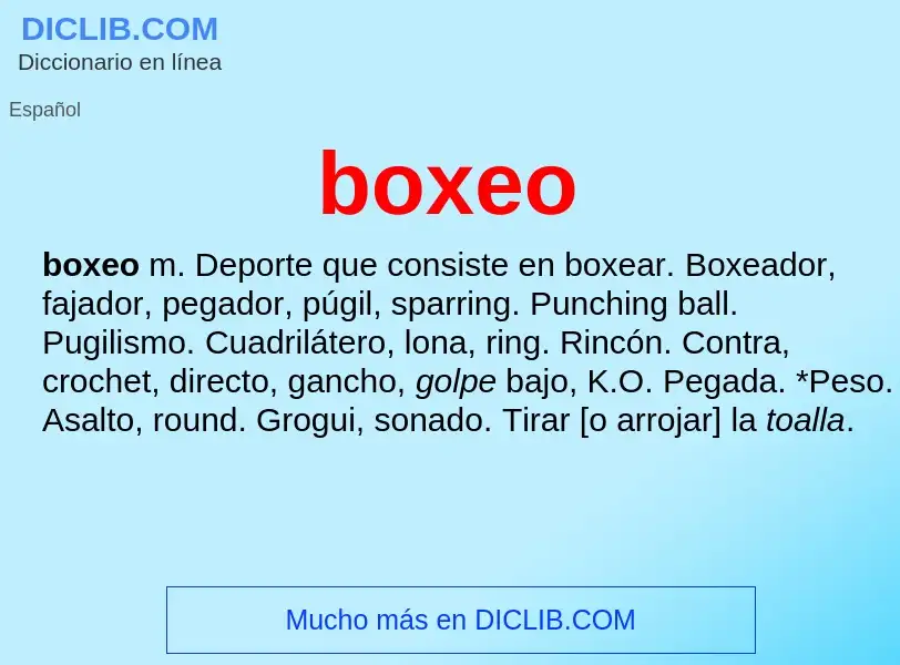 ¿Qué es boxeo? - significado y definición