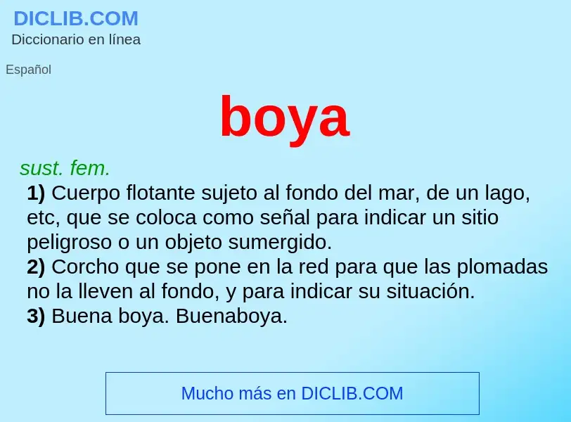 ¿Qué es boya? - significado y definición