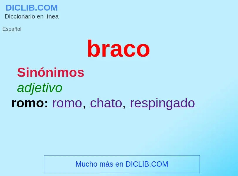 O que é braco - definição, significado, conceito