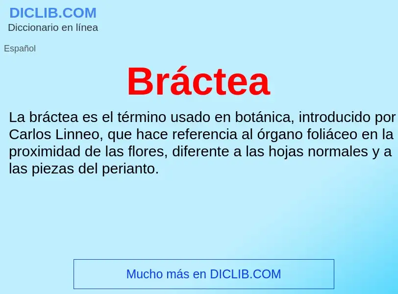 Wat is Bráctea - definition