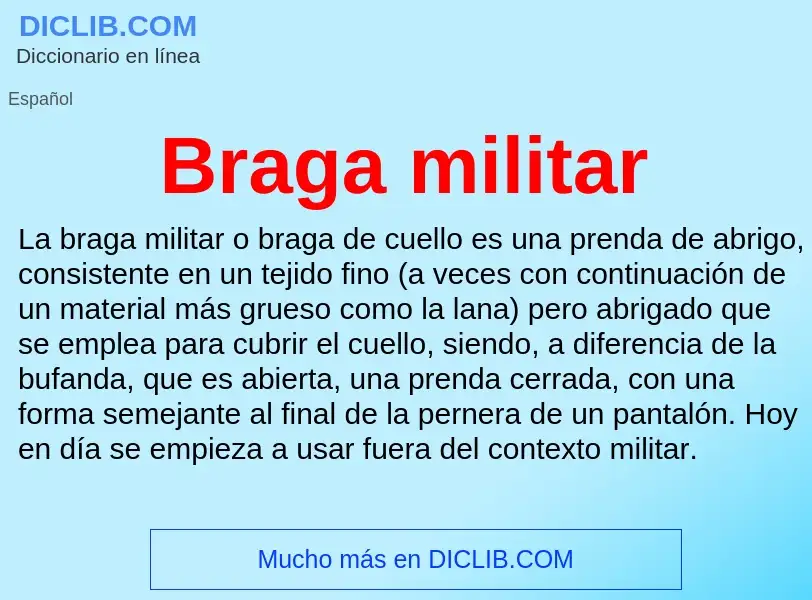 Was ist Braga militar - Definition